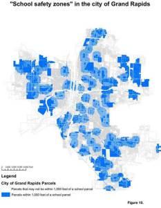 Grand Rapids registry exclusion zones
