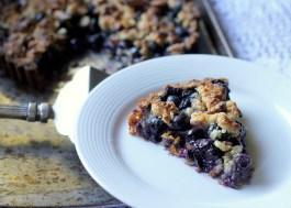 Blueberry Crisp Tart with Oatmeal Crust (GF, Vegan)