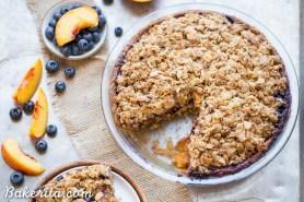 Blueberry Nectarine Pie with Almond Crumble (Gluten Free + Refined Sugar Free)