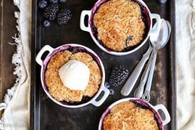 Blackberry + Blueberry Cobbler (Gluten Free, Paleo + Vegan)