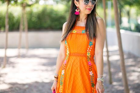 Vintage Rx // Orange Maxi Dress