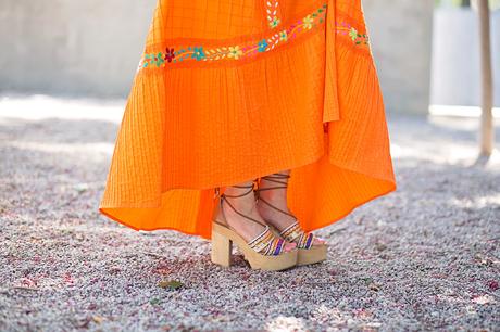 Vintage Rx // Orange Maxi Dress