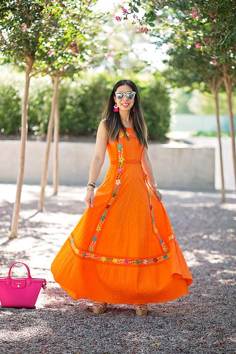 Vintage Rx // Orange Maxi Dress