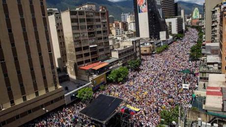 Massive demonstration in Caracas, Venezuela, Sept. 1, 2016