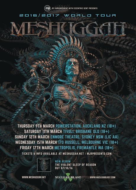 Meshuggah announce March 2017 Australia/NZ Tour