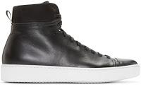 White On Past Labor Day:  John Elliot Leather High-Top Sneakers