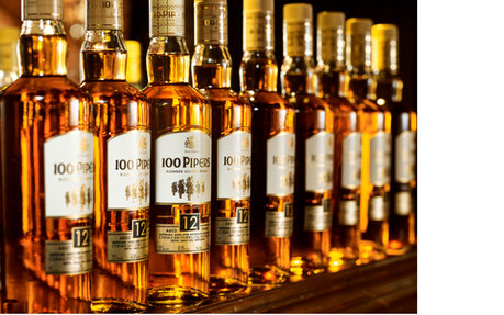 100 Pipers whisky from Seagram