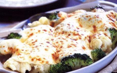 Cauliflower and Broccoli Gratin