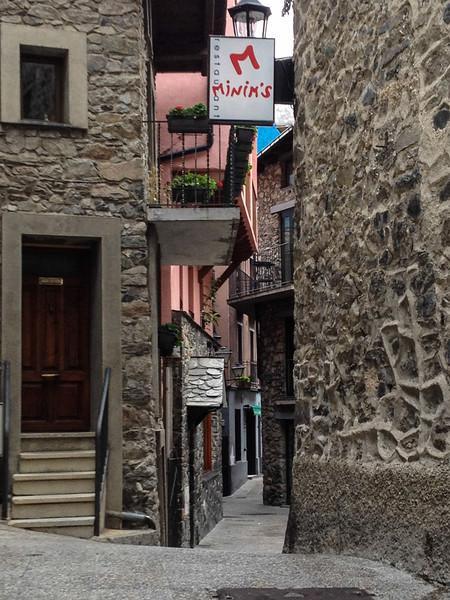 Medieval passageway in Andorra la Vella.