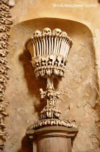 A chalice in the Sedlec Ossuary/Bone Chapel in Kutna Hora