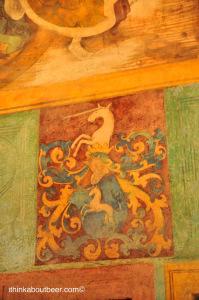 A Unicorn Crest in a private chapel in St Barbara Church in Kutna Hora