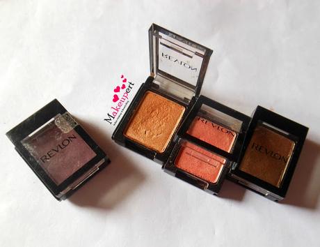 Revlon Shadow Links Eye shadows Copper, Java, Melon, Plum // Review, Swatches