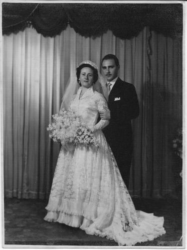 My parents' wedding photograph (September 1953)