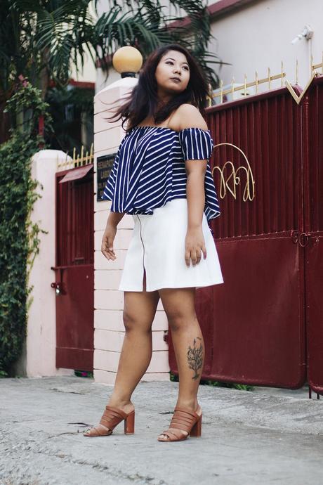 Selestyme By Chayanika Rabha Indian fashionblogger wearing Rosegal Off the shoulder top with Mango skirt