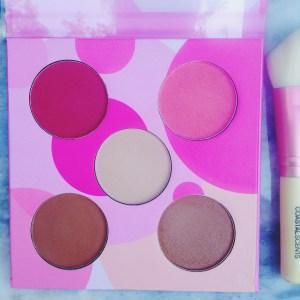 Coastal Scents Blush + Bronzer Mini Palette + Bonus Angled Blush Brush open