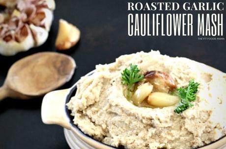 Roasted Garlic Cauliflower Mash (gluten free, vegan)
