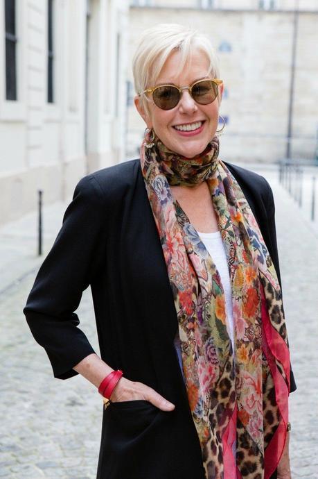 Strolling In St. Germain Alexander McQueen scarf, Hermès bracelet
