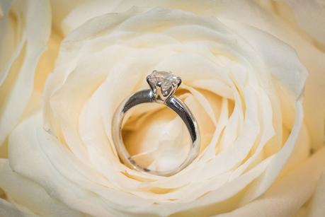 wedding ring in a rose