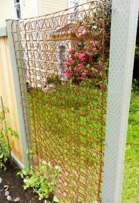 Bed Frame Used to Make a Garden Trellis