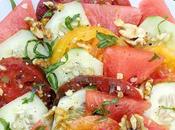 Late Summer Salads with Peaches Watermelon