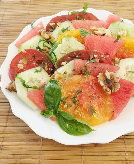 Late Summer Salads with Peaches + Watermelon | Dreamery Events
