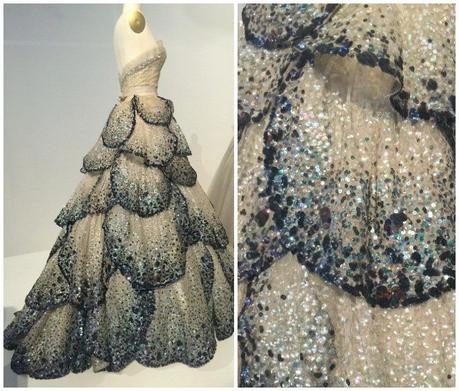 Dior 1949 gown with petals and beading