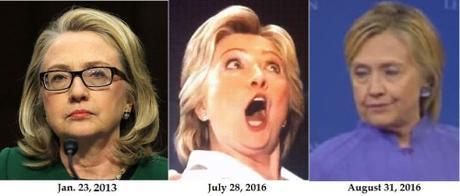 Hillary Clinton before & after