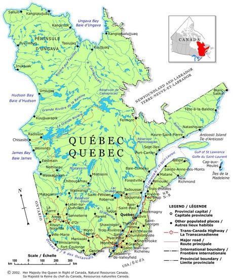 map of Quebec GIS jobs