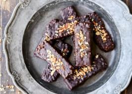 Chocolate Covered Almond Butter Puffed Millet Bars (Gluten Free + Vegan)