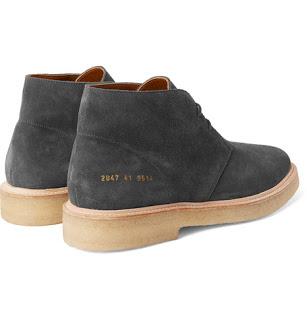 Desert In The City:  Common Projects Washed Suede Desert Boots