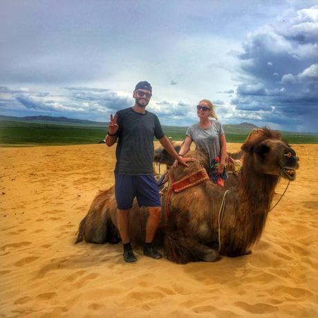 Kim & Rob living it up in Mongolia