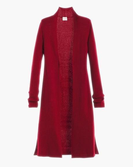 duster cardigan warm red