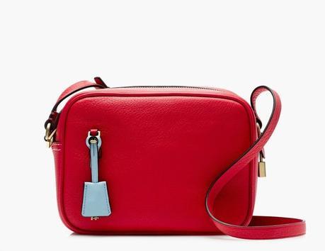 red leather camera crossbody bag