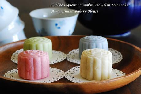 Lychee Liqueur Pumpkin Snowskin Mooncakes