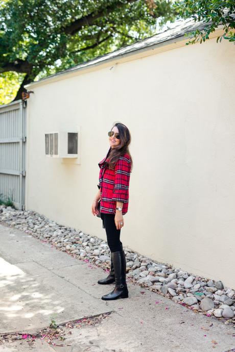 Amy Havins shares how to wear plaid this winter with pieces from Stein Mart.