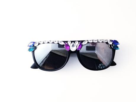 DIY Embellished Gem Sunglasses