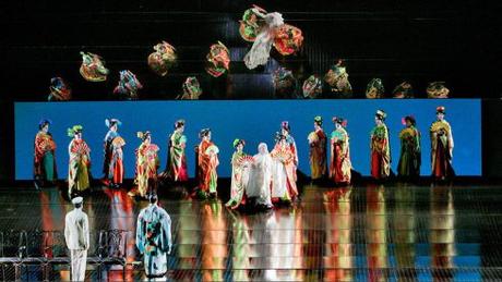 The Wedding Party scene, Act I of Madama Butterfly (Met Opera Photo)