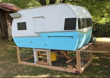 Chicken Coop Made From a Caravan
