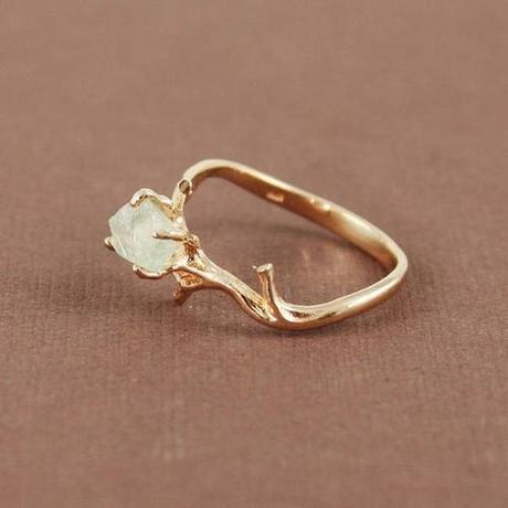 nature themed diamond ring