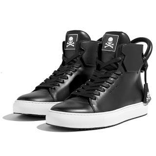 The Luxe Lock Nods To The Street:  Buscemi X Mastermind High-Top Sneaker