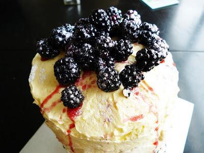 Anniversary Cake: Blackberries & Cream Cheese