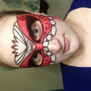 Mediheal Mask Dress Code Red (Ginseng) on face