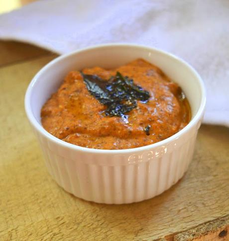 Flaxseeds Tomato Chutney | Side dish for Idli / Dosa