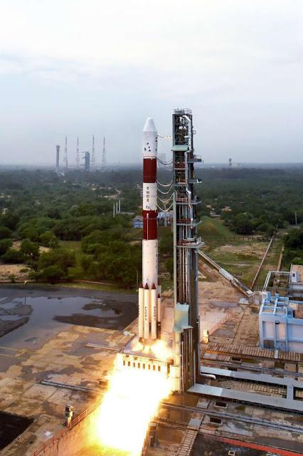 ISRO - PSLV C35 successfully launches 371 kg SCATSAT-1 Satellite +7 co-passenger satellites .