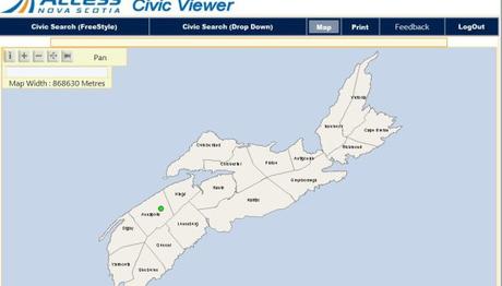Access Nova Scotia Online Civic Map Viewer