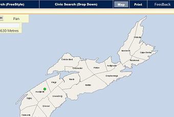 Access Nova Scotia Online Civic Map Viewer T VLmj4b 