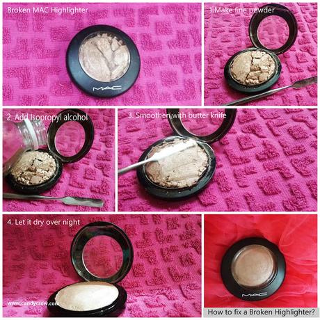 How to Fix Broken Compact Powder, Highlighter, Blush and Eyeshadow?