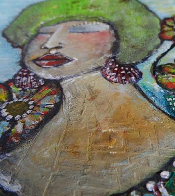 She dreamed of a place - Digging up those long forgotten dreams - Mixed Media Painting