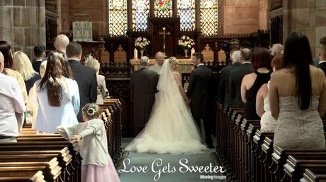 bride and groom during church ceremony at St Marys on video