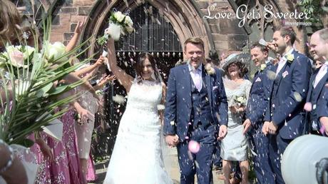 confetti photo and video outside st marys church west derby